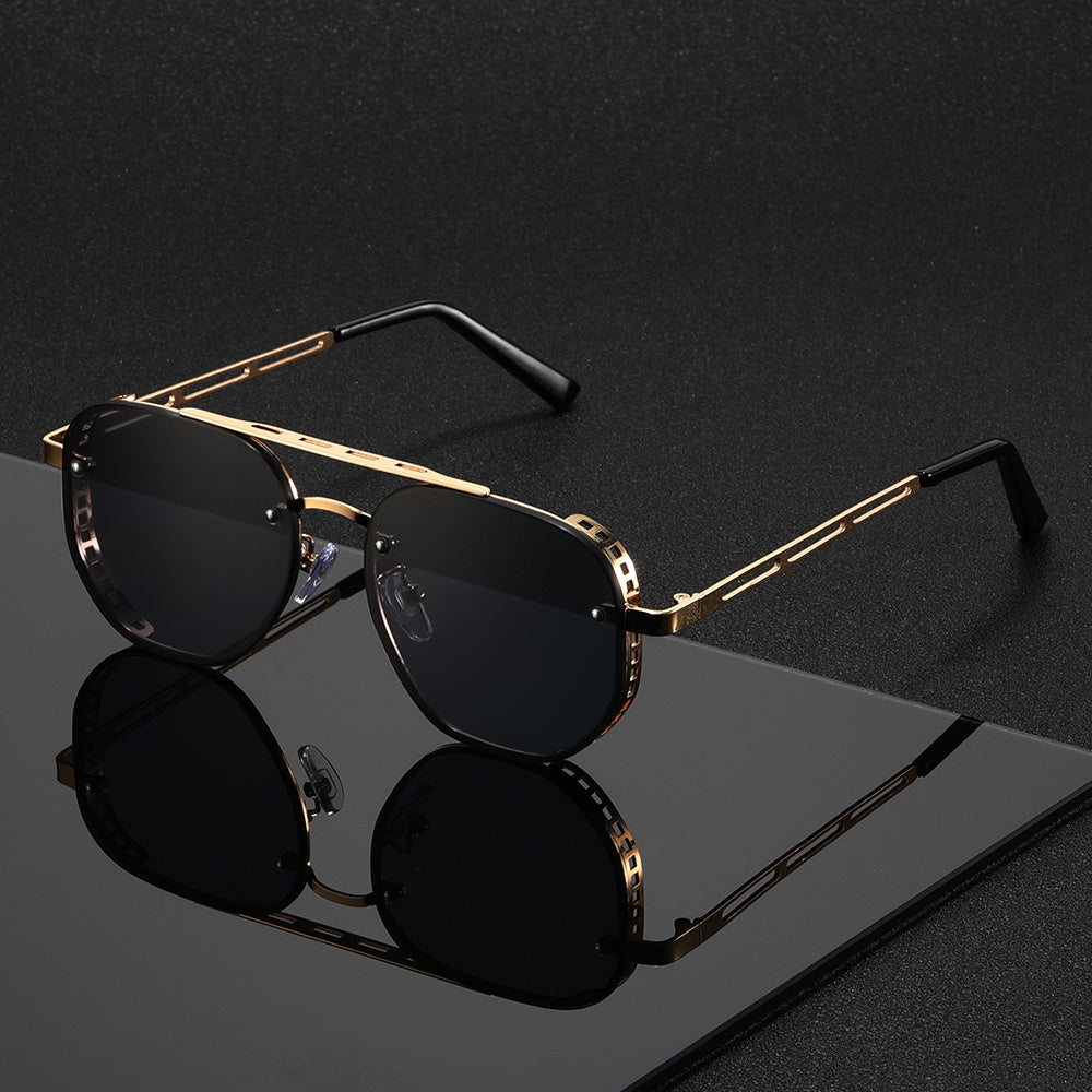 Minimalistische Ronde Metalen Zonnebril met UV-bescherming | Unisex