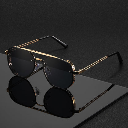 Minimalistische Ronde Metalen Zonnebril met UV-bescherming | Unisex