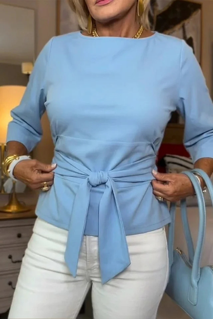 Elegante Strik Taille Blouse - Verstelbare Pasvorm