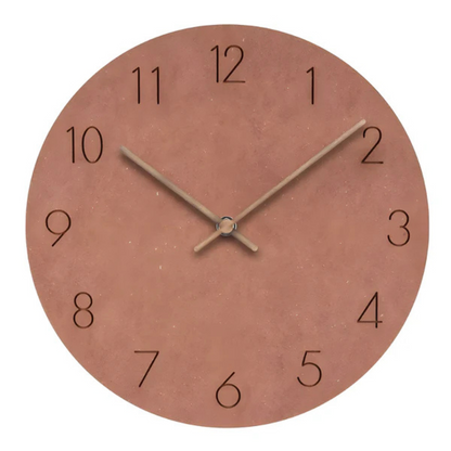 Grote Wandklok van Hout – Minimalistisch Design met Geruisloos Uurwerk