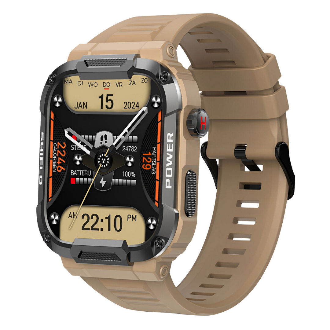 IronPulse X1 Robuuste Smartwatch – Schokbestendig, Waterdicht & Gezondheidsmonitor