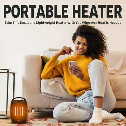 HeatEase Compacte Draagbare Verwarming – Stil, Oscillerend & Energiezuinig