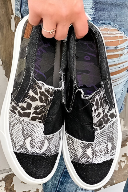 Slip-on Damesneakers met Streetlook en Elastische Inzet – De Ruwe Instapper