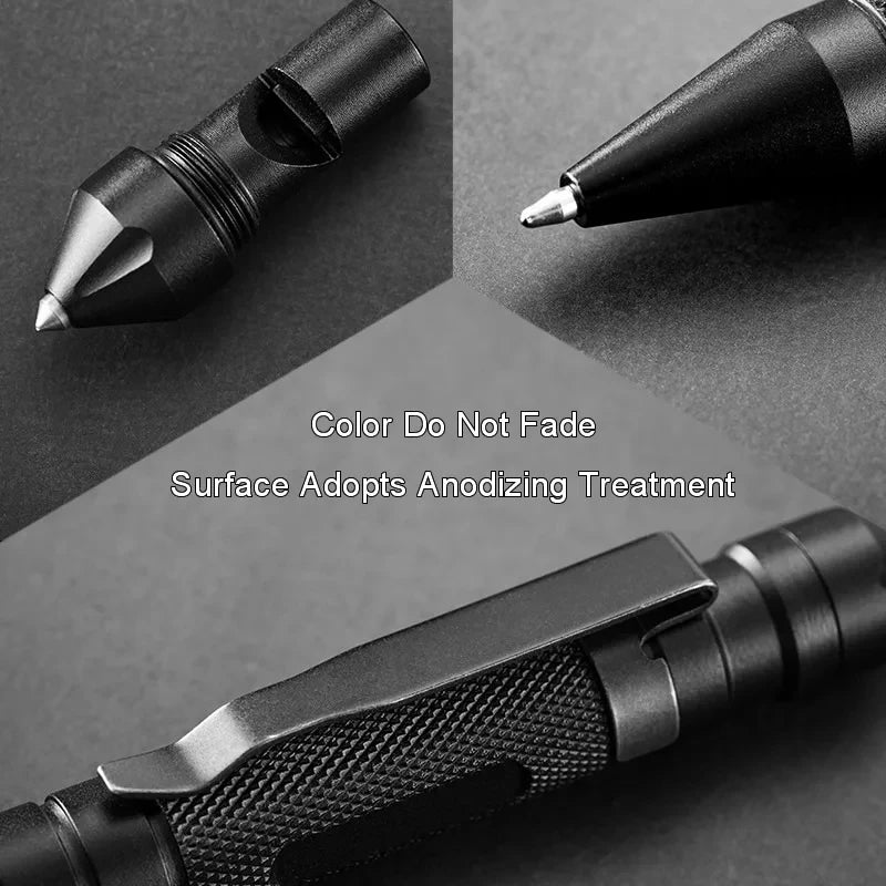Multifunctionele Aluminium Tactische Pen – 3-in-1 Schrijfinstrument