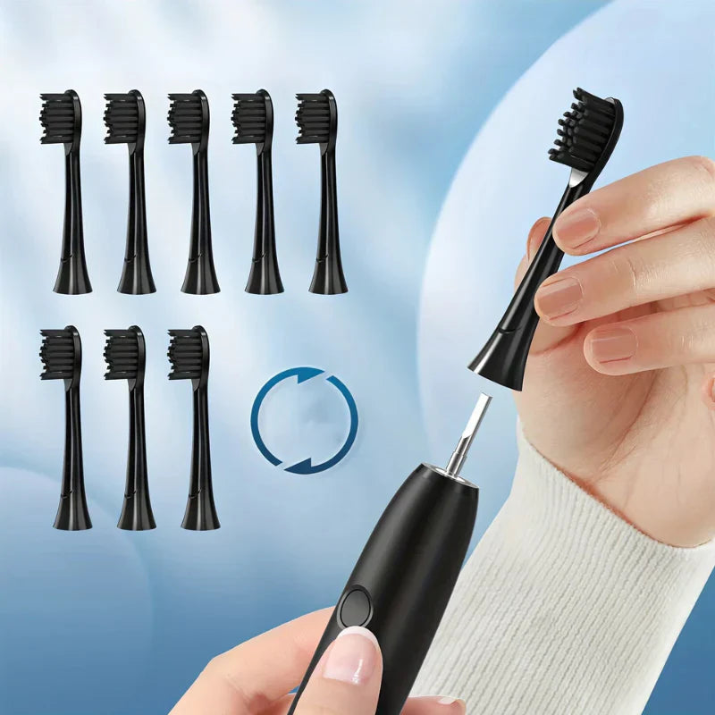 SonicPure Oplaadbare Tandenborstel – Fluisterstil, Krachtig & Inclusief 8 Opzetborstels