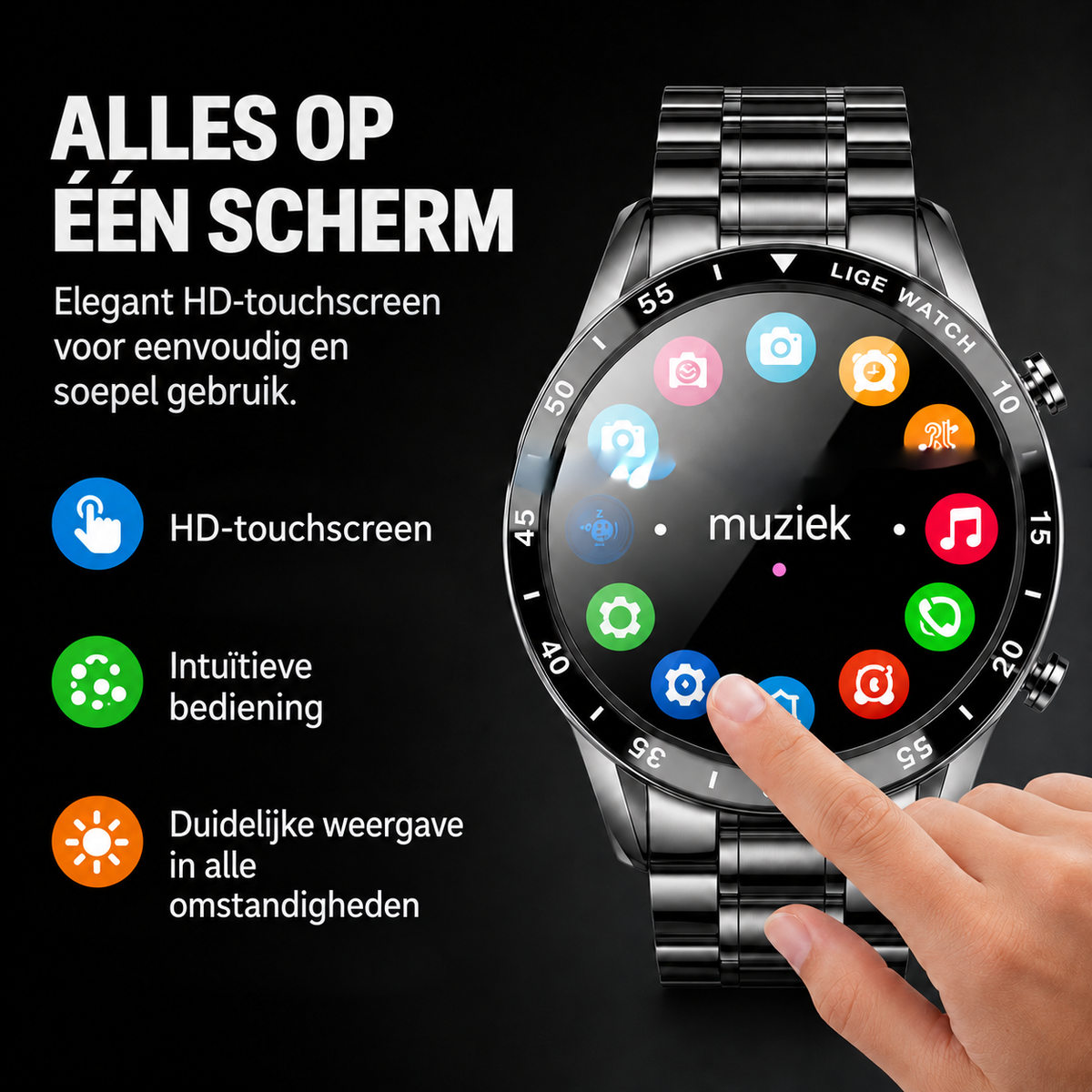 ConnectPulse 4G Smartwatch - Bellen en Connectiviteit vanaf je Pols