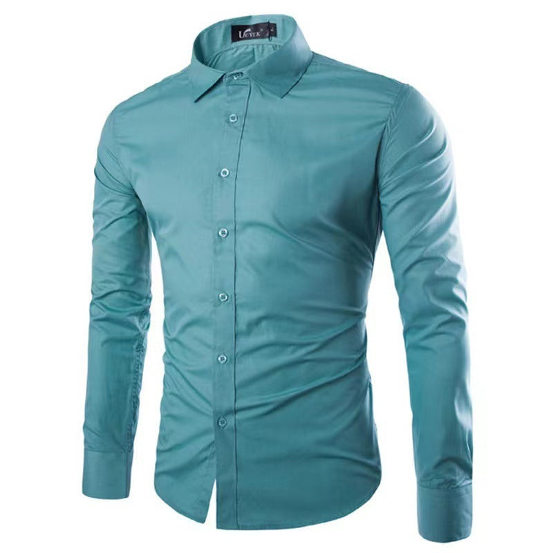 Strijkvrij heren overhemd – ademend slim fit hemd voor kantoor en casual stijl