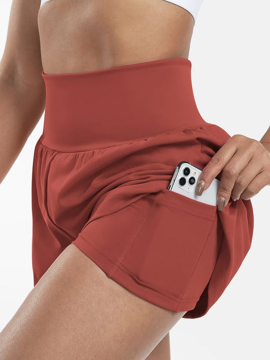 Dames Sportshort met Hoge Taille en Binnenbroek – De Beweegvrije Active Fit