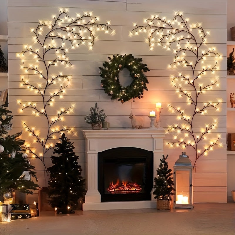 Takkenstructuur Wandlamp met 96 LED-lichtpunten Warm Wit USB