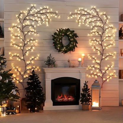 Takkenstructuur Wandlamp met 96 LED-lichtpunten Warm Wit USB