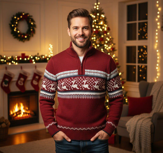 Scandinavische Herenwintertrui Rendierstijl Nordrijk