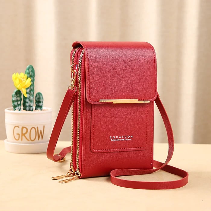 Compacte Crossbody Schoudertas met Antidiefstal – Waterdicht Telefoonvak – PU Leer – Meerdere Kleuren