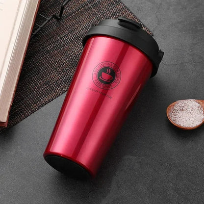 WarmKoud Isolatiebeker – Roestvrijstalen Reismok 500 ml met Schuifdeksel