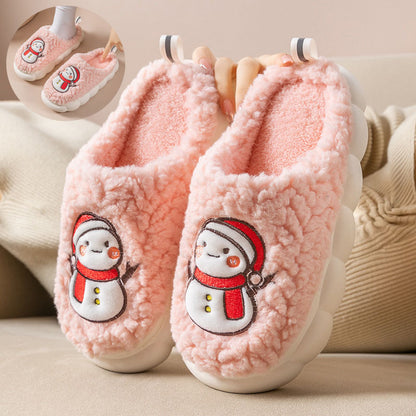 Warme Pluche Huissloffen met Antislip Zool