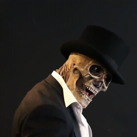 Realistische Skelet Gezichtsmasker Kostuum voor Halloween
