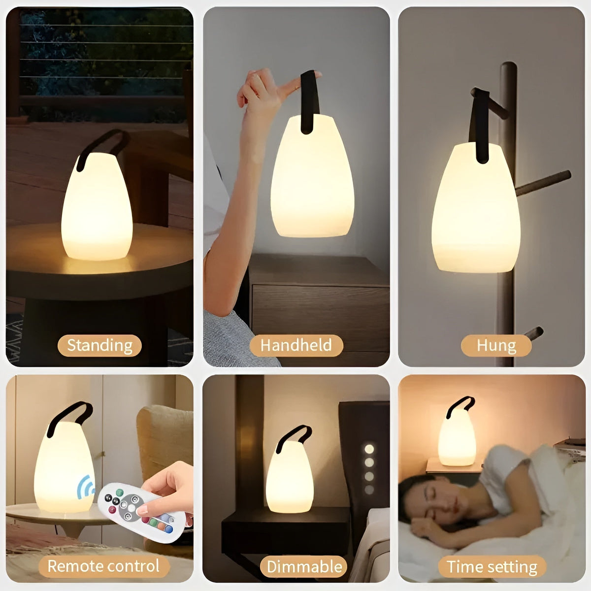 Draadloze Kleur-LED Tafellamp - Waterdicht voor Binnen & Buiten