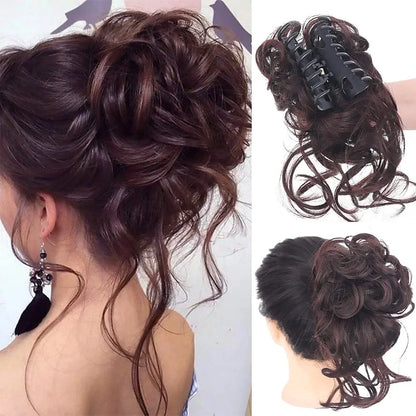 Krullende Haar Knot – Clip-in Haarstukje met Volume en Natuurlijk Uiterlijk