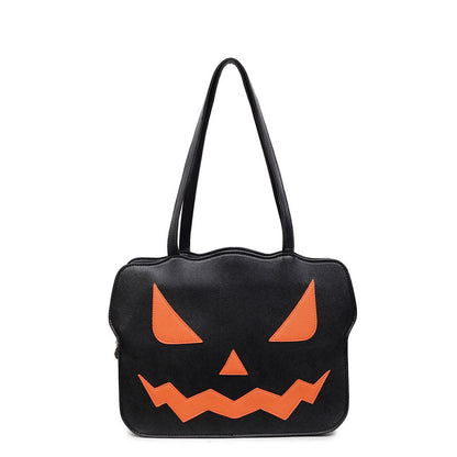 Halloween Messenger Bag – Schoudertas in Zwarte en Oranje Griezelstijl