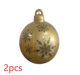 Feestelijke Opblaasbare Buitenbal 60 cm – Weerbestendige PVC Kerstdecoratie