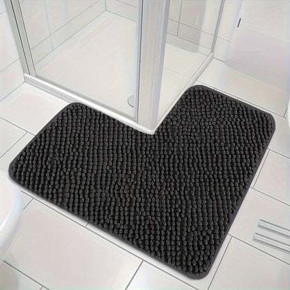 HoekZacht L-vormige Douchemat – Pluche Antislip Badmat met Hoog Absorptievermogen