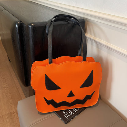 Halloween Messenger Bag – Schoudertas in Zwarte en Oranje Griezelstijl