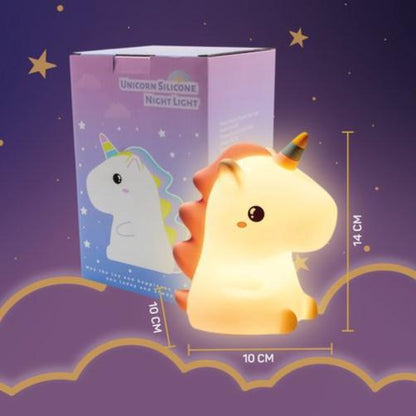Zachte Eenhoorn LED Nachtlamp - Dimbaar Kinderlicht met USB Oplaadbaar