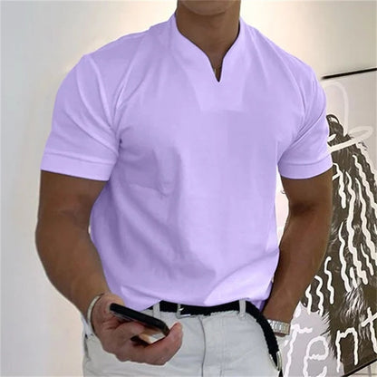 Heren T-shirt FitVibes – Sportief, Ademend en Casual met V-hals