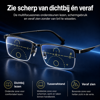 Progressieve Multifocale Bril met Lichtadaptieve Glazen en UV-bescherming