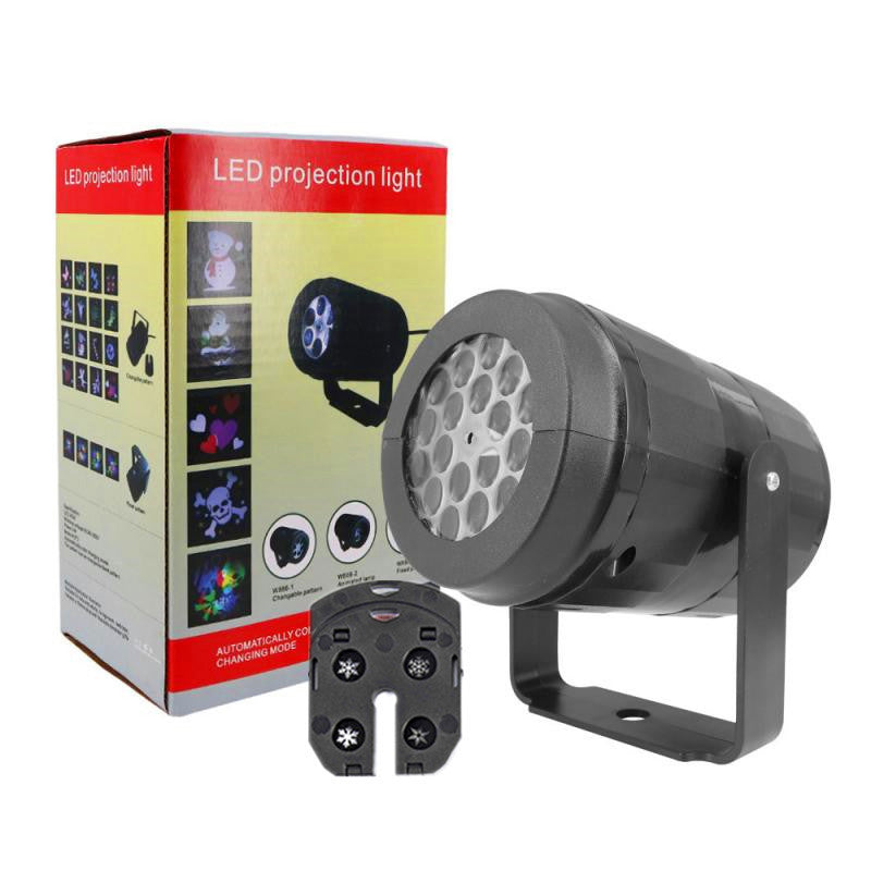 LED Kerst Projector Sneeuwvlok Lichtshow – Waterdichte Buitenlamp met 16 Patronen