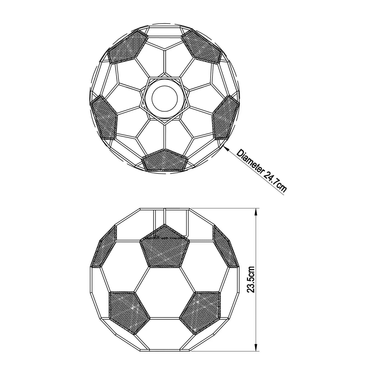 VoetbalGoal Hanglamp – Speelse Verlichting in Voetbaldesign voor Kinderen