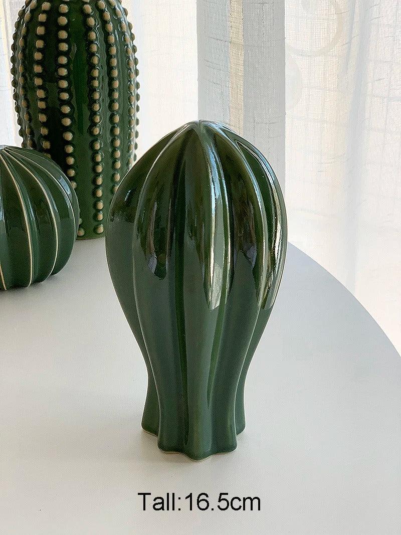 Woestijn Keramiek Cactusbeeldje - Modern Huisdecoratie