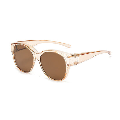 Overzet Zonnebril Cat-Eye met Gepolariseerde UV400 Glazen voor Brillendragers