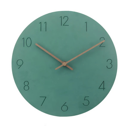 Grote Wandklok van Hout – Minimalistisch Design met Geruisloos Uurwerk