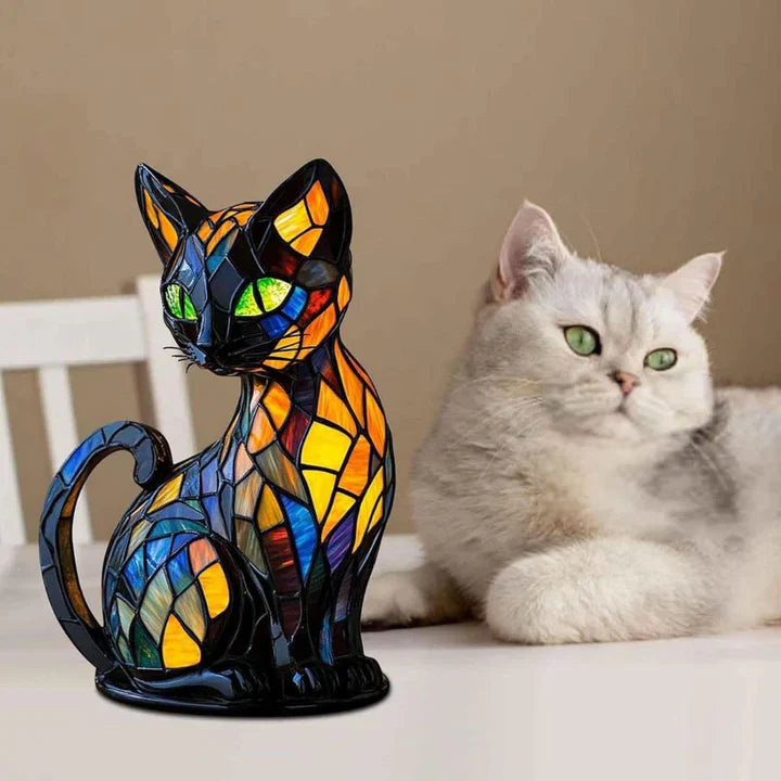 Lumikat Handgemaakte Lichtgevende Kattenlamp – Sfeerverlichting en Cadeau