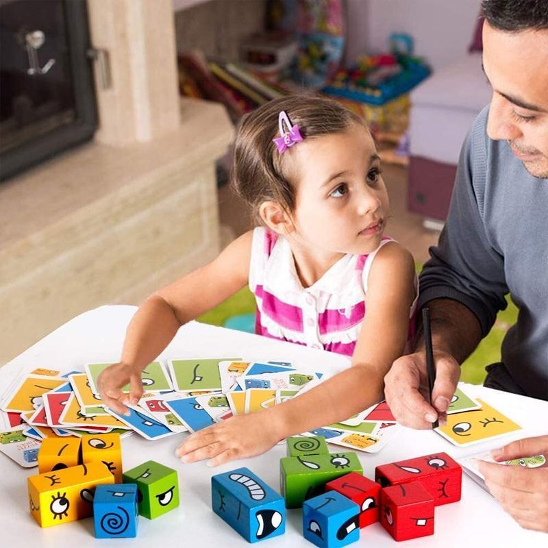 BlockiMix Houten Puzzelspel – Kleurrijke Educatieve Blokken voor Peuters en Kleuters
