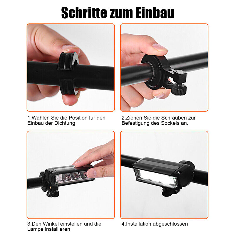 LED Fietsvoorlamp 180 Graden - 900 Lumen Waterdicht