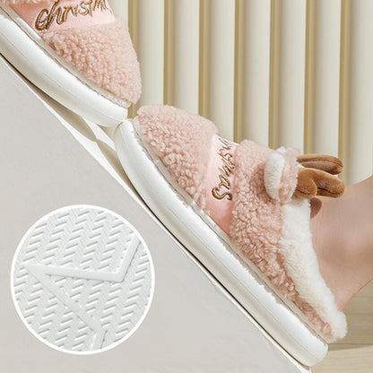 Warme Antler Kerstpantoffels voor Dames en Heren