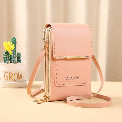 Compacte Crossbody Schoudertas met Antidiefstal – Waterdicht Telefoonvak – PU Leer – Meerdere Kleuren