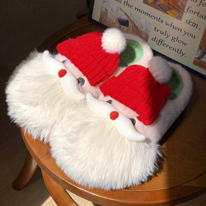 Warme Kerstpantoffels met Kerstman Ontwerp