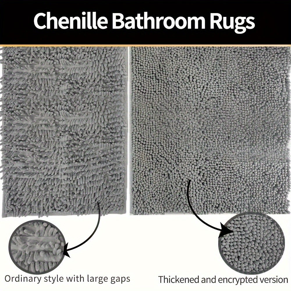Rond LuxeChen Badmat Ultra-Zacht Chenille – Antislip & Snel Droog