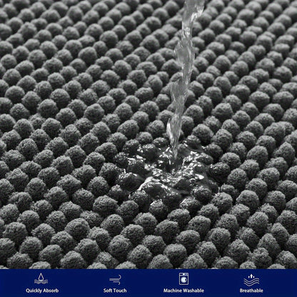 Rond LuxeChen Badmat Ultra-Zacht Chenille – Antislip & Snel Droog