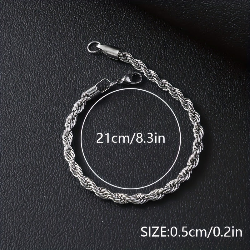 SteelVibe Hiphop Ketting – Roestvrijstalen Halsketting zonder Hanger
