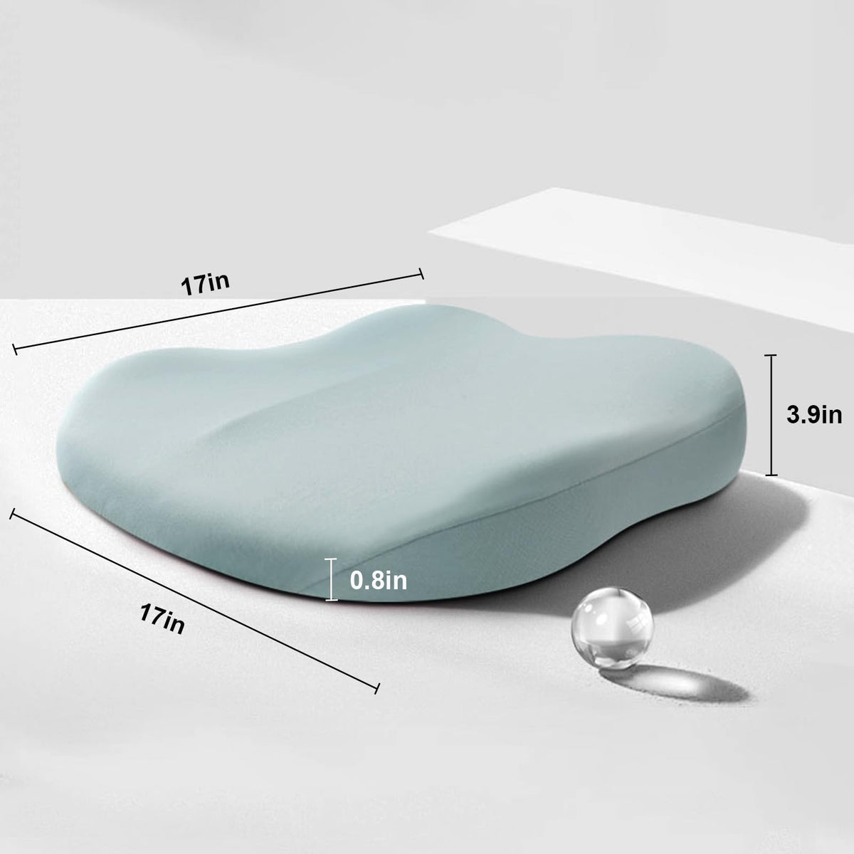 Ergonomisch Zitverhoger Geheugenfoam - 7,6 cm Verhoging voor Auto en Kantoor, 43 x 43 cm