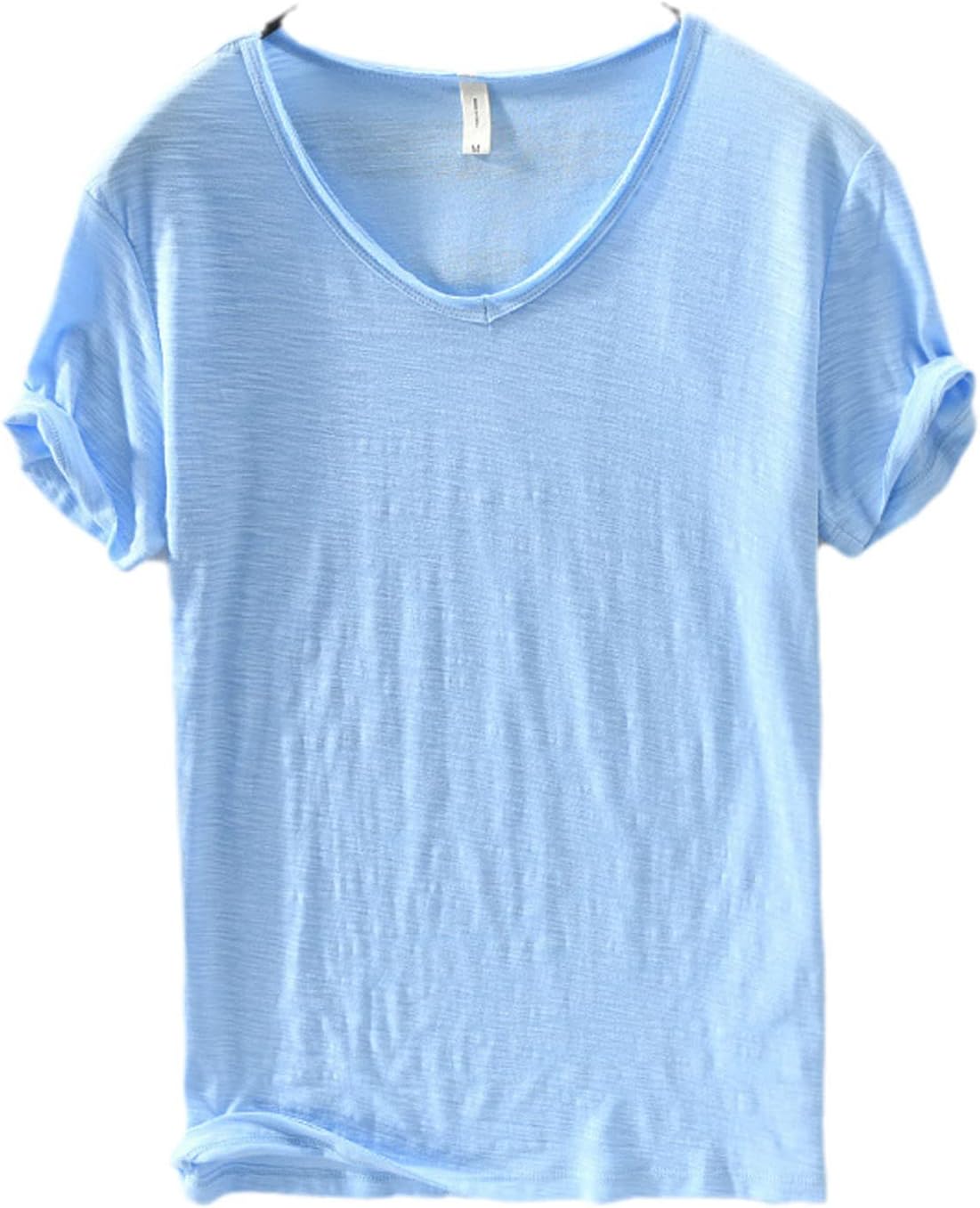 Linnen Katoenen V-Hals Shirt Heren – Ademend en Comfortabel