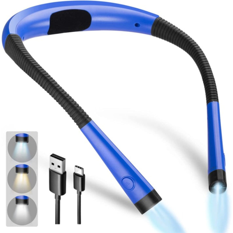 Draagbare LED Nekleeslamp met USB-C - 3 Kleurtemperaturen, 6 Helderheidsniveaus, Oplaadbaar