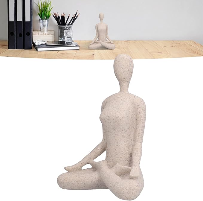 ZenJoy Woman in Yoga Statue – Modern Resin Interior Decoration