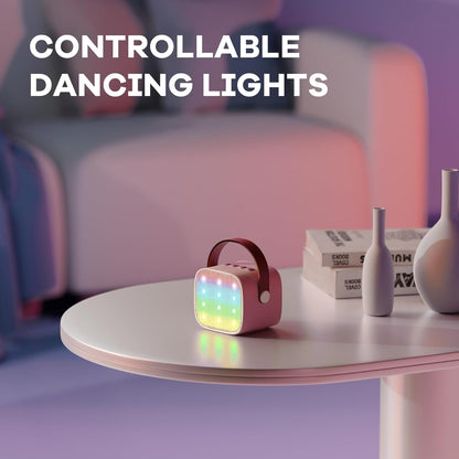 Skanto | Draagbare Mini-Karaoke-machine met Bluetooth-luidspreker en 2 Draadloze Microfoons – Veylo