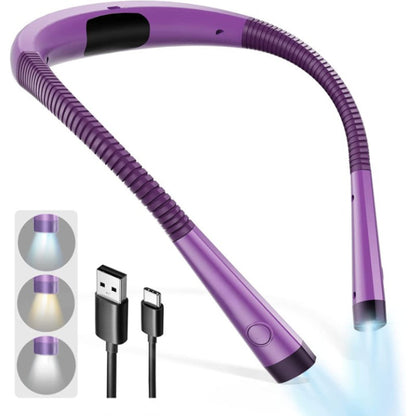 Draagbare LED Nekleeslamp met USB-C - 3 Kleurtemperaturen, 6 Helderheidsniveaus, Oplaadbaar