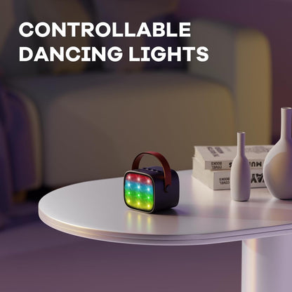 Skanto | Draagbare Mini-Karaoke-machine met Bluetooth-luidspreker en 2 Draadloze Microfoons – Veylo
