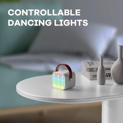 Skanto | Draagbare Mini-Karaoke-machine met Bluetooth-luidspreker en 2 Draadloze Microfoons – Veylo